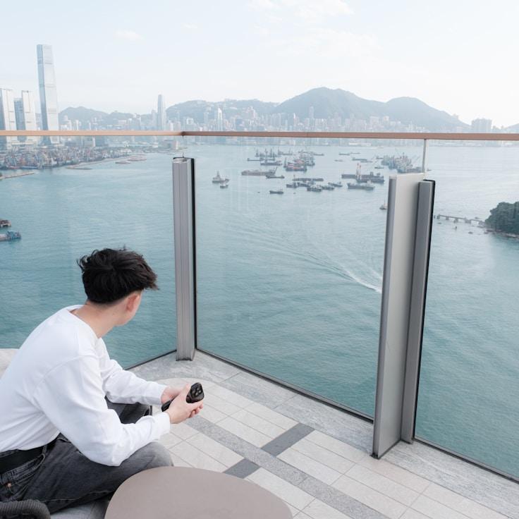 Entertainment zone at night in United States